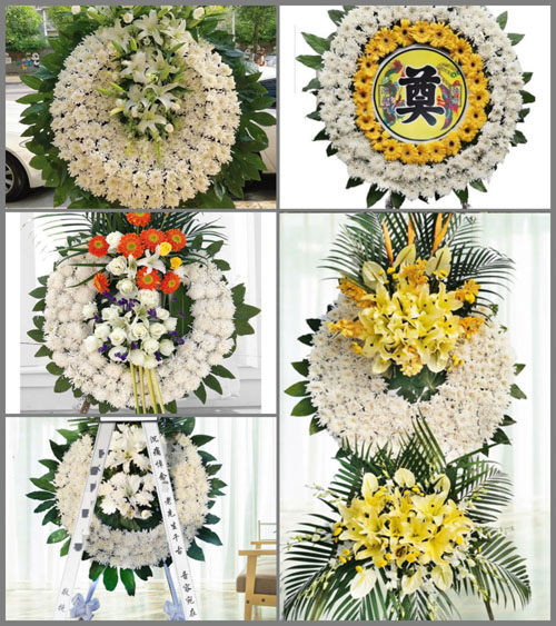 四川成都彭州市军乐镇迎春村花圈速递